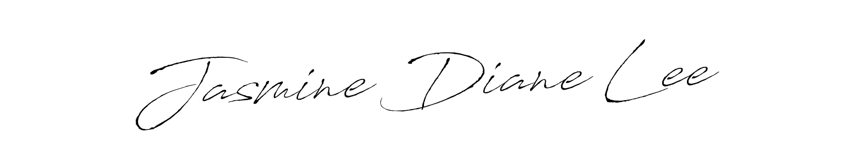 How to make Jasmine Diane Lee name signature. Use Antro_Vectra style for creating short signs online. This is the latest handwritten sign. Jasmine Diane Lee signature style 6 images and pictures png
