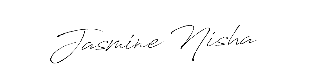 Also You can easily find your signature by using the search form. We will create Jasmine Nisha name handwritten signature images for you free of cost using Antro_Vectra sign style. Jasmine Nisha signature style 6 images and pictures png