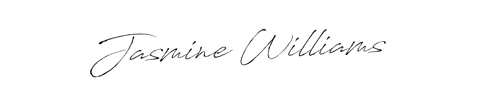 Create a beautiful signature design for name Jasmine Williams. With this signature (Antro_Vectra) fonts, you can make a handwritten signature for free. Jasmine Williams signature style 6 images and pictures png