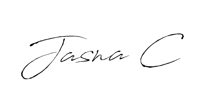 Make a beautiful signature design for name Jasna C. With this signature (Antro_Vectra) style, you can create a handwritten signature for free. Jasna C signature style 6 images and pictures png