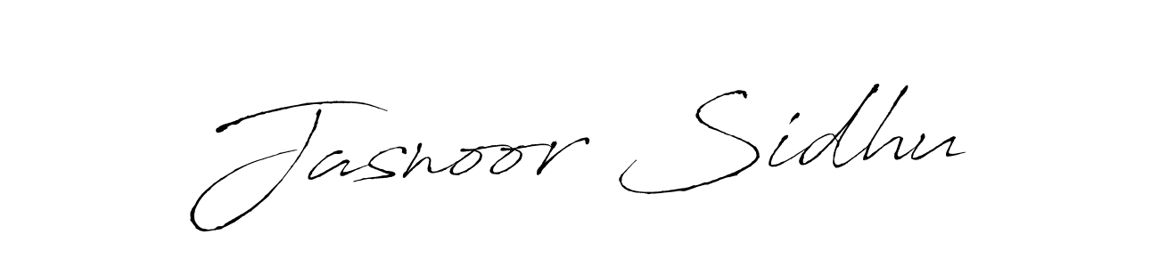 How to make Jasnoor Sidhu name signature. Use Antro_Vectra style for creating short signs online. This is the latest handwritten sign. Jasnoor Sidhu signature style 6 images and pictures png