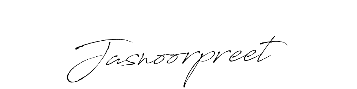 Create a beautiful signature design for name Jasnoorpreet. With this signature (Antro_Vectra) fonts, you can make a handwritten signature for free. Jasnoorpreet signature style 6 images and pictures png