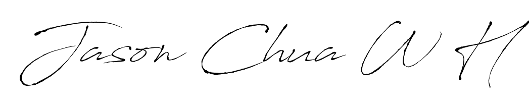 A timeless handwritten aesthetic for Jason Chua W H. The Antro_Vectra font gives your signature a handcrafted feel with natural curves. Jason Chua W H signature style 6 images and pictures png