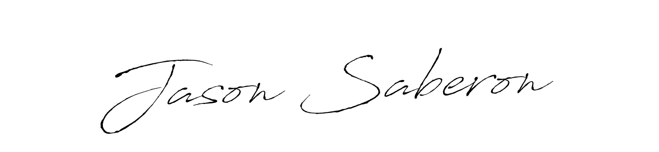 Jason Saberon stylish signature style. Best Handwritten Sign (Antro_Vectra) for my name. Handwritten Signature Collection Ideas for my name Jason Saberon. Jason Saberon signature style 6 images and pictures png