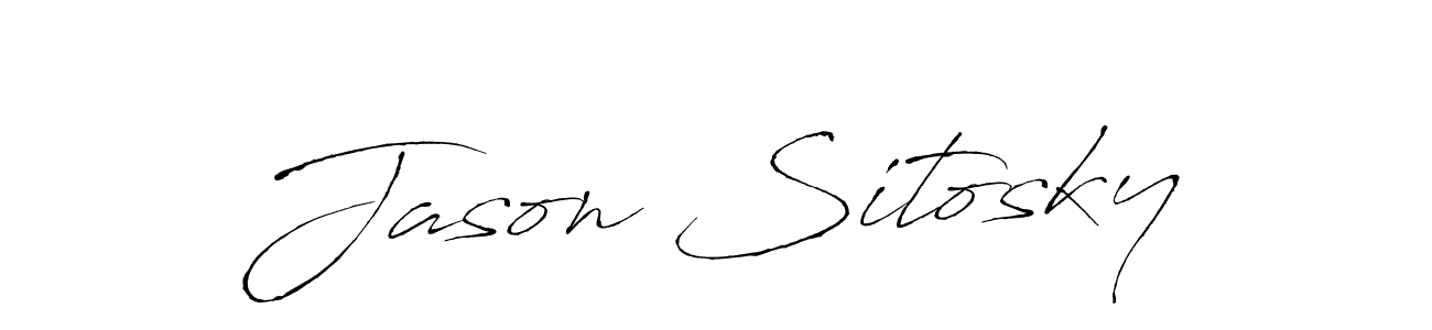 Jason Sitosky stylish signature style. Best Handwritten Sign (Antro_Vectra) for my name. Handwritten Signature Collection Ideas for my name Jason Sitosky. Jason Sitosky signature style 6 images and pictures png