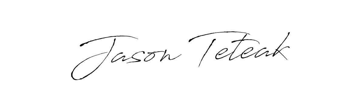 How to make Jason Teteak name signature. Use Antro_Vectra style for creating short signs online. This is the latest handwritten sign. Jason Teteak signature style 6 images and pictures png