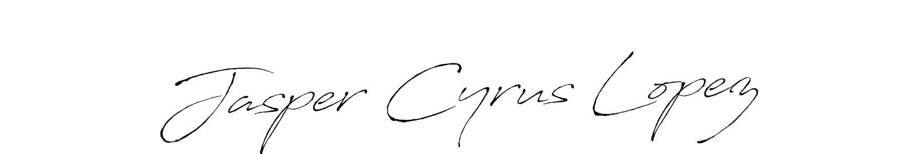 Make a beautiful signature design for name Jasper Cyrus Lopez. With this signature (Antro_Vectra) style, you can create a handwritten signature for free. Jasper Cyrus Lopez signature style 6 images and pictures png