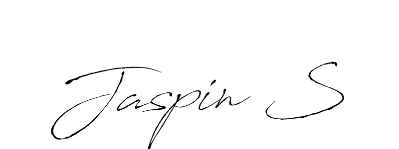 if you are searching for the best signature style for your name Jaspin S. so please give up your signature search. here we have designed multiple signature styles  using Antro_Vectra. Jaspin S signature style 6 images and pictures png