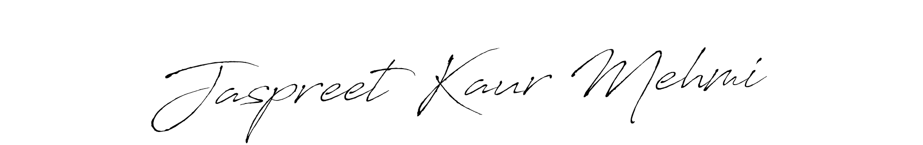 Jaspreet Kaur Mehmi stylish signature style. Best Handwritten Sign (Antro_Vectra) for my name. Handwritten Signature Collection Ideas for my name Jaspreet Kaur Mehmi. Jaspreet Kaur Mehmi signature style 6 images and pictures png