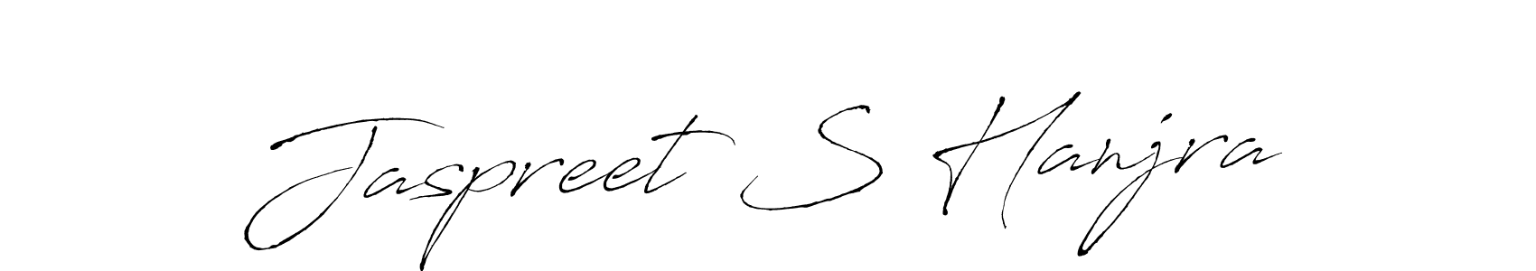 Make a beautiful signature design for name Jaspreet S Hanjra. With this signature (Antro_Vectra) style, you can create a handwritten signature for free. Jaspreet S Hanjra signature style 6 images and pictures png