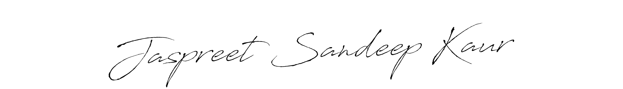 Use a signature maker to create a handwritten signature online. With this signature software, you can design (Antro_Vectra) your own signature for name Jaspreet Sandeep Kaur. Jaspreet Sandeep Kaur signature style 6 images and pictures png