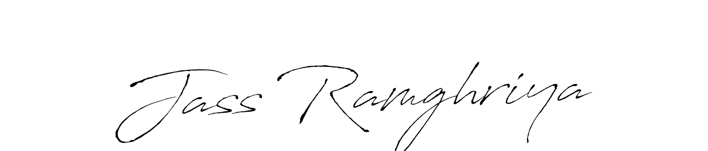 Create a beautiful signature design for name Jass Ramghriya. With this signature (Antro_Vectra) fonts, you can make a handwritten signature for free. Jass Ramghriya signature style 6 images and pictures png