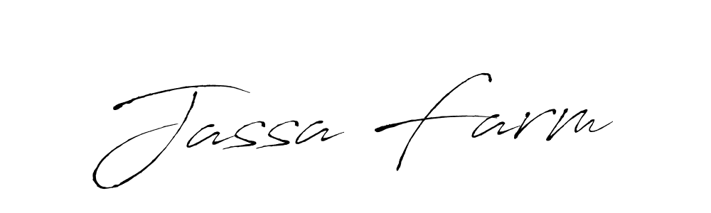 Use a signature maker to create a handwritten signature online. With this signature software, you can design (Antro_Vectra) your own signature for name Jassa Farm. Jassa Farm signature style 6 images and pictures png