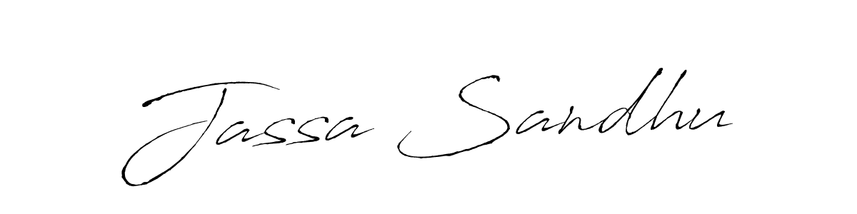 Make a beautiful signature design for name Jassa Sandhu. With this signature (Antro_Vectra) style, you can create a handwritten signature for free. Jassa Sandhu signature style 6 images and pictures png