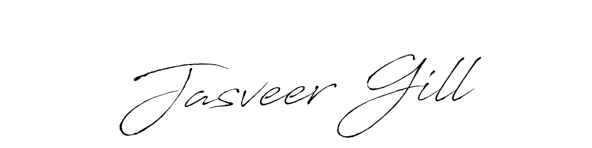 Design your own signature with our free online signature maker. With this signature software, you can create a handwritten (Antro_Vectra) signature for name Jasveer Gill. Jasveer Gill signature style 6 images and pictures png