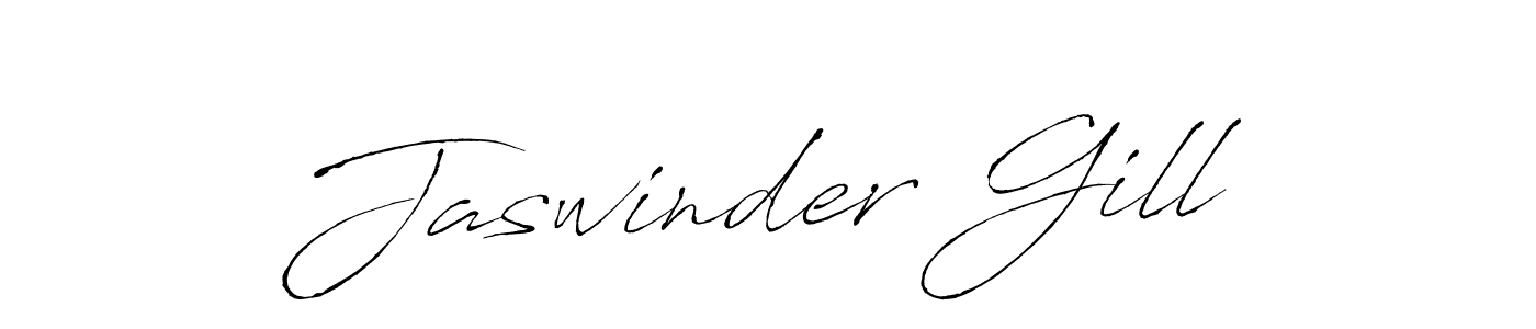 How to make Jaswinder Gill name signature. Use Antro_Vectra style for creating short signs online. This is the latest handwritten sign. Jaswinder Gill signature style 6 images and pictures png