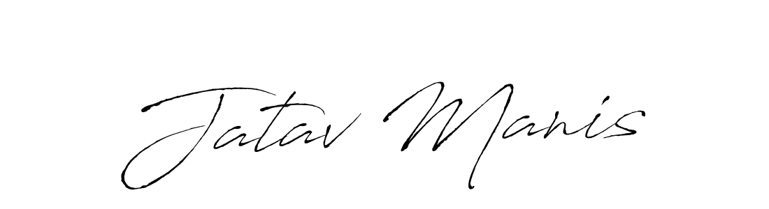 How to make Jatav Manis name signature. Use Antro_Vectra style for creating short signs online. This is the latest handwritten sign. Jatav Manis signature style 6 images and pictures png