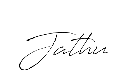 How to make Jathu signature? Antro_Vectra is a professional autograph style. Create handwritten signature for Jathu name. Jathu signature style 6 images and pictures png