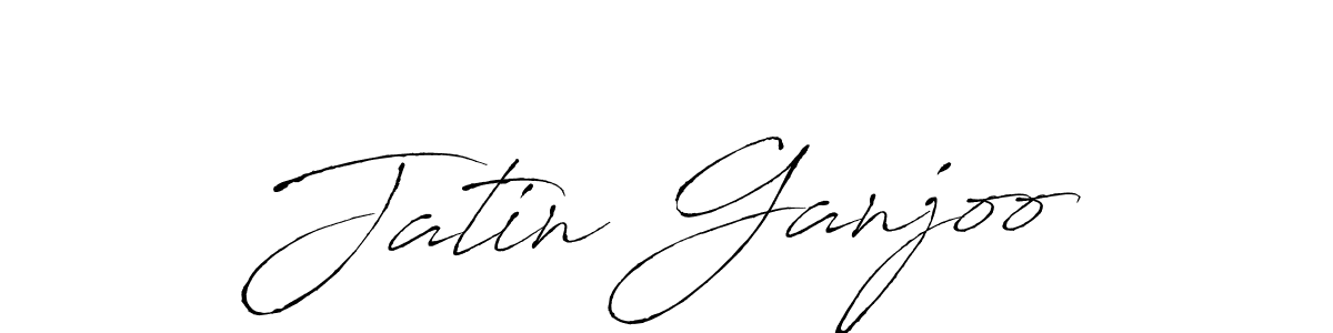 How to make Jatin Ganjoo name signature. Use Antro_Vectra style for creating short signs online. This is the latest handwritten sign. Jatin Ganjoo signature style 6 images and pictures png