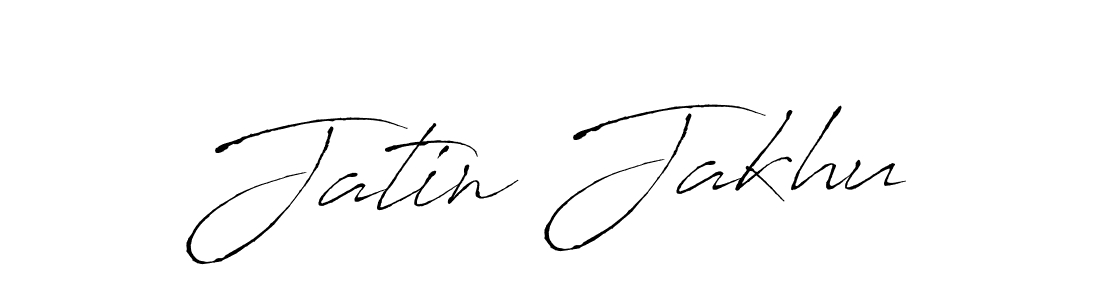 Make a beautiful signature design for name Jatin Jakhu. With this signature (Antro_Vectra) style, you can create a handwritten signature for free. Jatin Jakhu signature style 6 images and pictures png