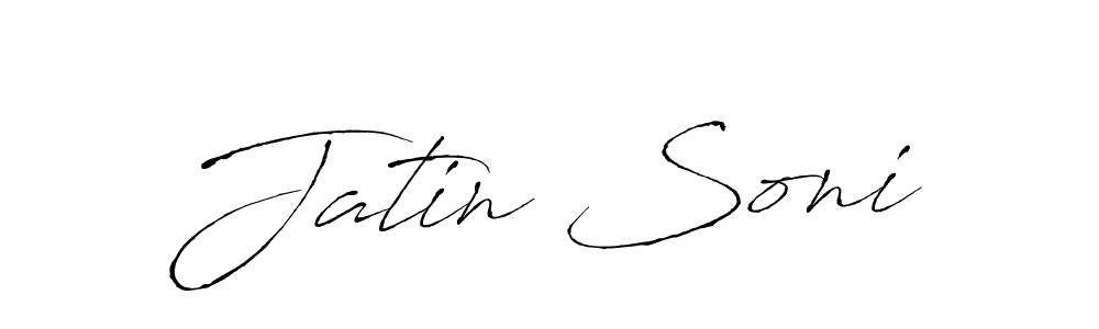 Make a beautiful signature design for name Jatin Soni. With this signature (Antro_Vectra) style, you can create a handwritten signature for free. Jatin Soni signature style 6 images and pictures png