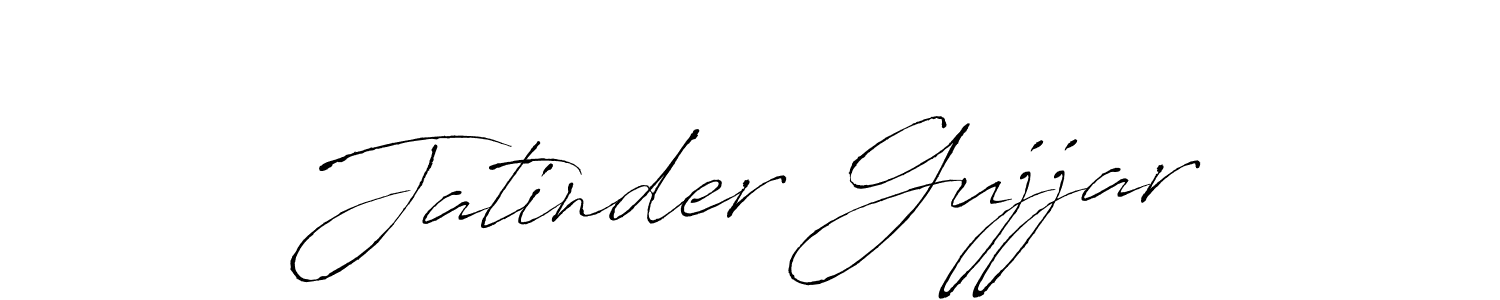 Create a beautiful signature design for name Jatinder Gujjar. With this signature (Antro_Vectra) fonts, you can make a handwritten signature for free. Jatinder Gujjar signature style 6 images and pictures png