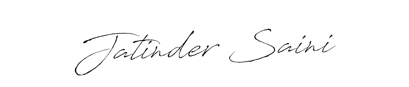 Make a beautiful signature design for name Jatinder Saini. With this signature (Antro_Vectra) style, you can create a handwritten signature for free. Jatinder Saini signature style 6 images and pictures png