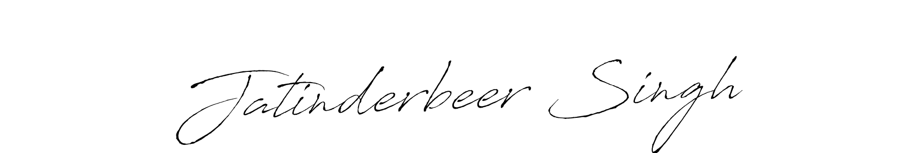 How to make Jatinderbeer Singh name signature. Use Antro_Vectra style for creating short signs online. This is the latest handwritten sign. Jatinderbeer Singh signature style 6 images and pictures png