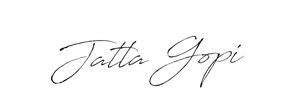 How to make Jatla Gopi signature? Antro_Vectra is a professional autograph style. Create handwritten signature for Jatla Gopi name. Jatla Gopi signature style 6 images and pictures png