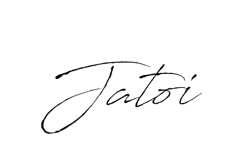 Design your own signature with our free online signature maker. With this signature software, you can create a handwritten (Antro_Vectra) signature for name Jatoi. Jatoi signature style 6 images and pictures png