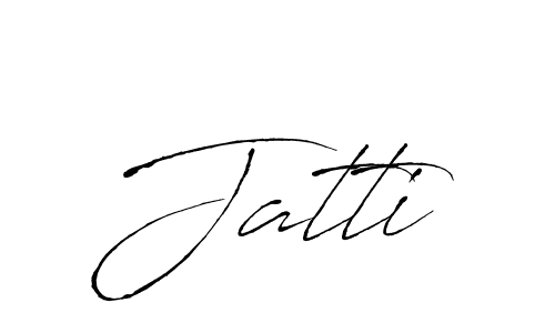 Design your own signature with our free online signature maker. With this signature software, you can create a handwritten (Antro_Vectra) signature for name Jatti. Jatti signature style 6 images and pictures png