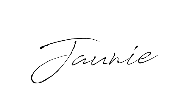 Jaunie stylish signature style. Best Handwritten Sign (Antro_Vectra) for my name. Handwritten Signature Collection Ideas for my name Jaunie. Jaunie signature style 6 images and pictures png