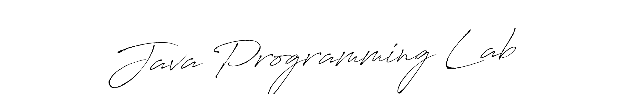 Design your own signature with our free online signature maker. With this signature software, you can create a handwritten (Antro_Vectra) signature for name Java Programming Lab. Java Programming Lab signature style 6 images and pictures png