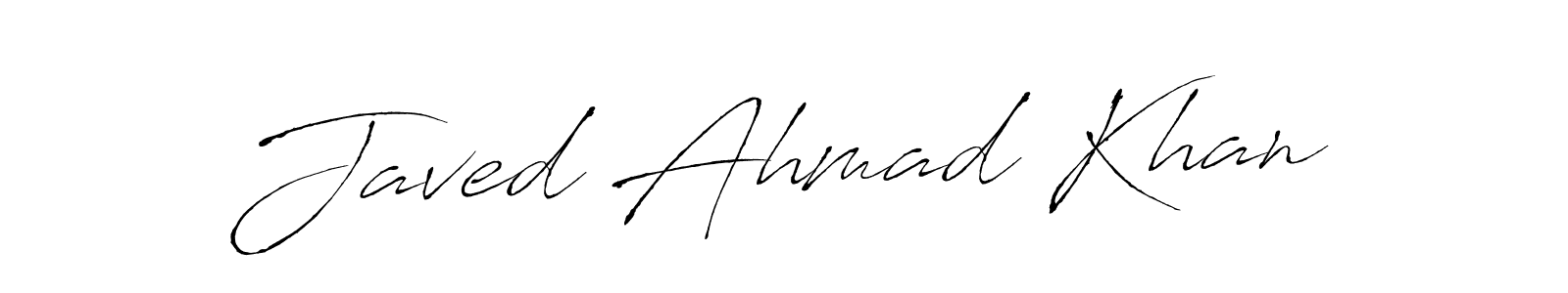 Create a beautiful signature design for name Javed Ahmad Khan. With this signature (Antro_Vectra) fonts, you can make a handwritten signature for free. Javed Ahmad Khan signature style 6 images and pictures png