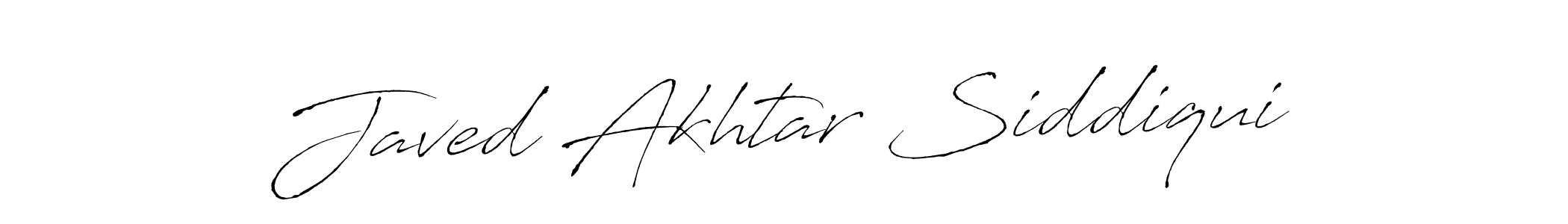 How to make Javed Akhtar Siddiqui name signature. Use Antro_Vectra style for creating short signs online. This is the latest handwritten sign. Javed Akhtar Siddiqui signature style 6 images and pictures png