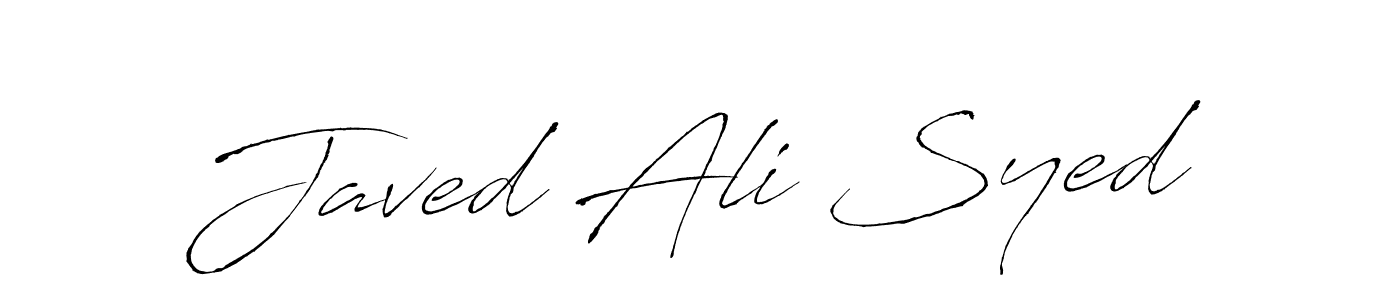 Use a signature maker to create a handwritten signature online. With this signature software, you can design (Antro_Vectra) your own signature for name Javed Ali Syed. Javed Ali Syed signature style 6 images and pictures png