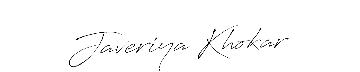 How to make Javeriya Khokar signature? Antro_Vectra is a professional autograph style. Create handwritten signature for Javeriya Khokar name. Javeriya Khokar signature style 6 images and pictures png