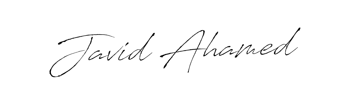 Create a beautiful signature design for name Javid Ahamed. With this signature (Antro_Vectra) fonts, you can make a handwritten signature for free. Javid Ahamed signature style 6 images and pictures png