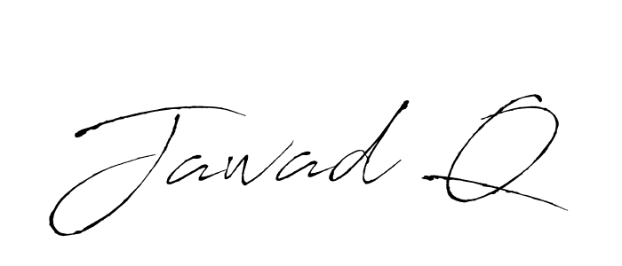 The best way (Antro_Vectra) to make a short signature is to pick only two or three words in your name. The name Jawad Q include a total of six letters. For converting this name. Jawad Q signature style 6 images and pictures png