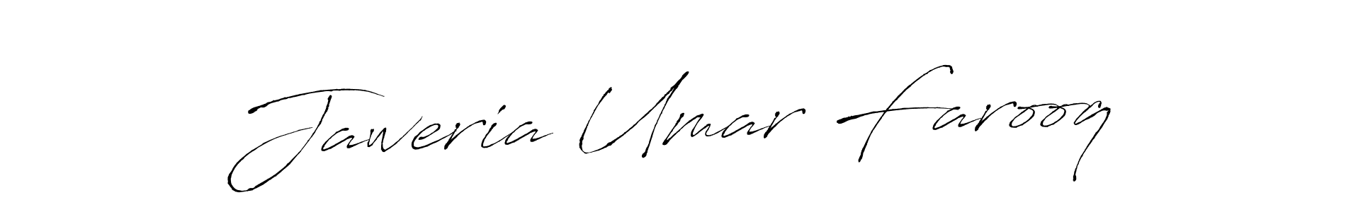 Create a beautiful signature design for name Jaweria Umar Farooq. With this signature (Antro_Vectra) fonts, you can make a handwritten signature for free. Jaweria Umar Farooq signature style 6 images and pictures png