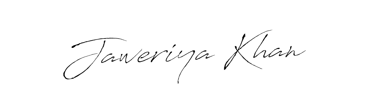 Create a beautiful signature design for name Jaweriya Khan. With this signature (Antro_Vectra) fonts, you can make a handwritten signature for free. Jaweriya Khan signature style 6 images and pictures png