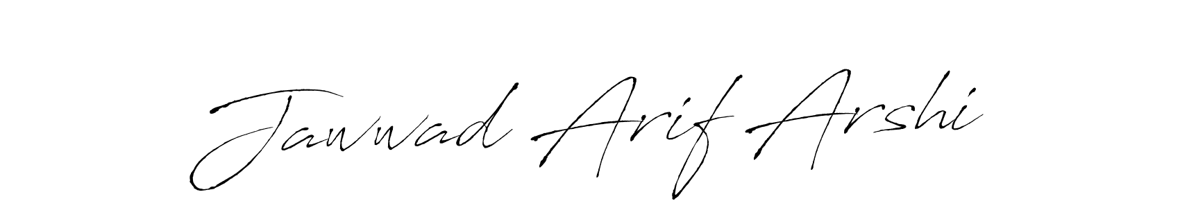 Design your own signature with our free online signature maker. With this signature software, you can create a handwritten (Antro_Vectra) signature for name Jawwad Arif Arshi. Jawwad Arif Arshi signature style 6 images and pictures png