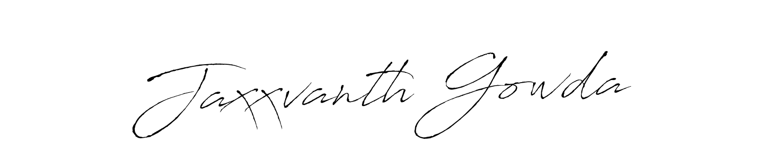 How to make Jaxxvanth Gowda name signature. Use Antro_Vectra style for creating short signs online. This is the latest handwritten sign. Jaxxvanth Gowda signature style 6 images and pictures png