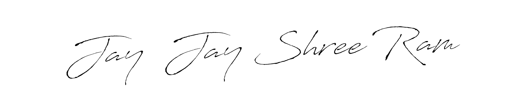 Antro_Vectra is a professional signature style that is perfect for those who want to add a touch of class to their signature. It is also a great choice for those who want to make their signature more unique. Get Jay  Jay Shree Ram name to fancy signature for free. Jay  Jay Shree Ram signature style 6 images and pictures png