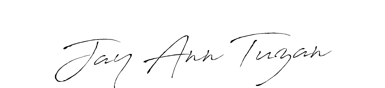 How to make Jay Ann Tuzan name signature. Use Antro_Vectra style for creating short signs online. This is the latest handwritten sign. Jay Ann Tuzan signature style 6 images and pictures png