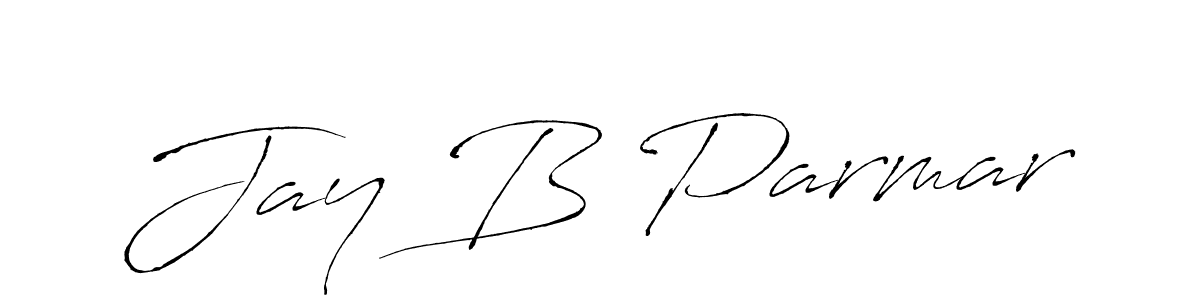 How to make Jay B Parmar name signature. Use Antro_Vectra style for creating short signs online. This is the latest handwritten sign. Jay B Parmar signature style 6 images and pictures png