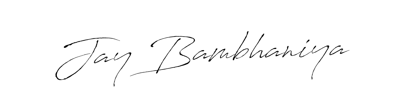 Jay Bambhaniya stylish signature style. Best Handwritten Sign (Antro_Vectra) for my name. Handwritten Signature Collection Ideas for my name Jay Bambhaniya. Jay Bambhaniya signature style 6 images and pictures png