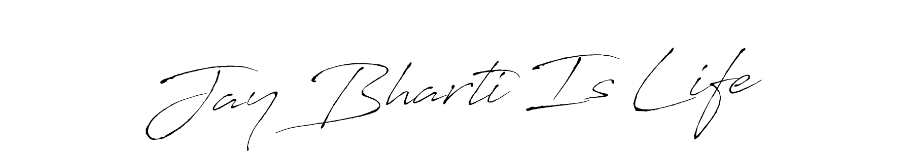 Similarly Antro_Vectra is the best handwritten signature design. Signature creator online .You can use it as an online autograph creator for name Jay Bharti Is Life. Jay Bharti Is Life signature style 6 images and pictures png