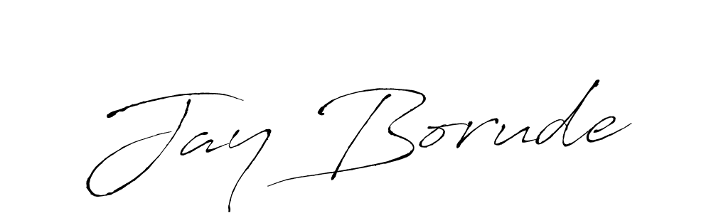 Make a beautiful signature design for name Jay Borude. With this signature (Antro_Vectra) style, you can create a handwritten signature for free. Jay Borude signature style 6 images and pictures png