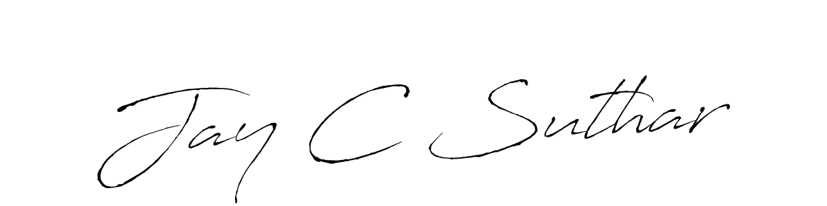 Make a beautiful signature design for name Jay C Suthar. With this signature (Antro_Vectra) style, you can create a handwritten signature for free. Jay C Suthar signature style 6 images and pictures png
